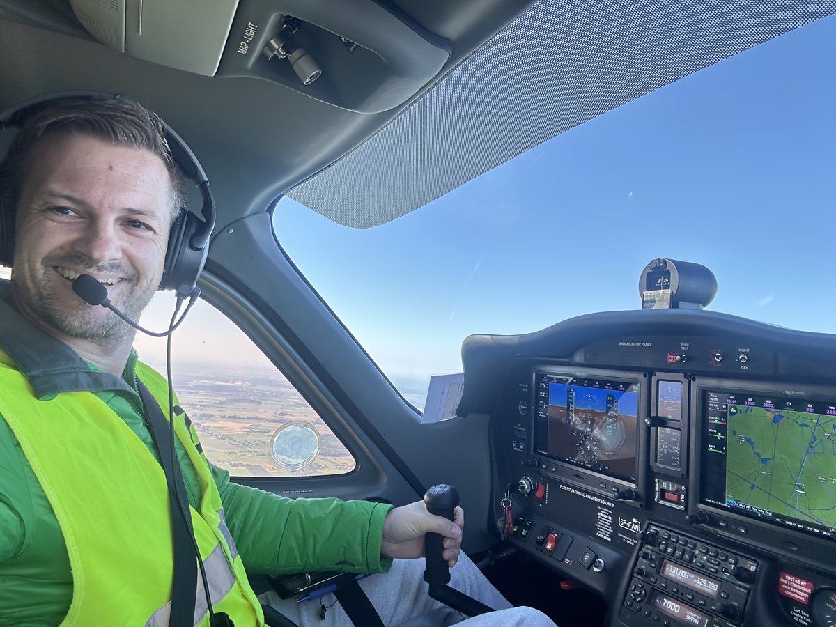 Marco Snippe in the cockpit